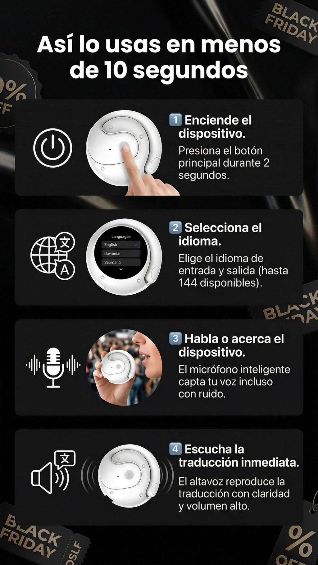 ✈️ Viaja sin miedo entiende y habla 144 idiomas en segundos😍